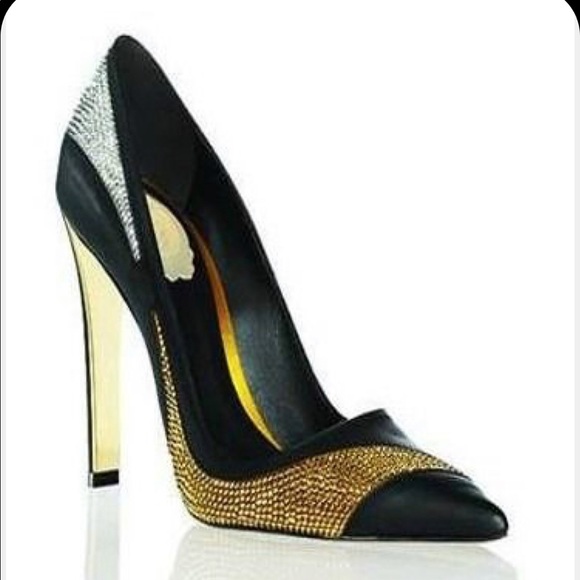 Rene Caovilla Suede Leather Crystal High Heels, 35 - Picture 10 of 11